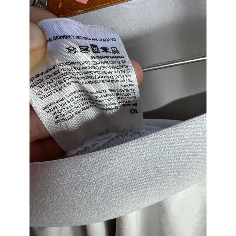 Lululemon Court Rival High-Rise Skirt White Tennis Golf Skort Size 10 LW8AE3S